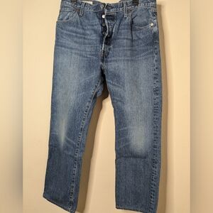 Levis Mens 501 Straight Blue Jeans size 36x30 Button Fly Cotton Denim